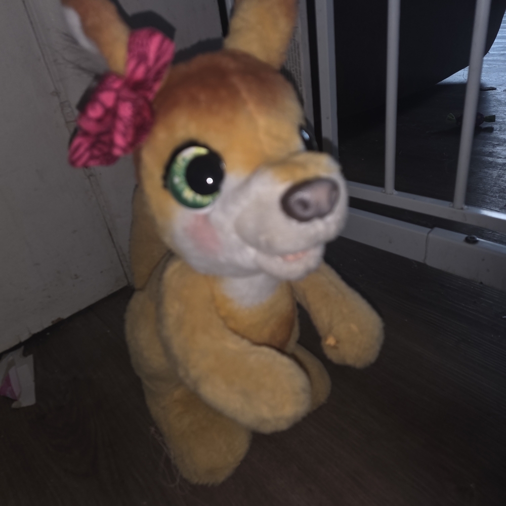 Cute Kangaroo Plush with Pink Bow